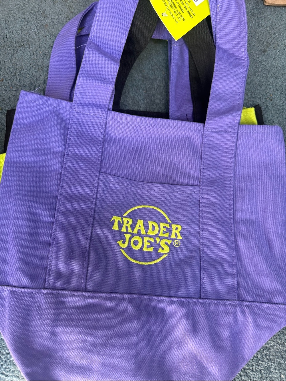 Purple Tote Bag with Yellow Logo